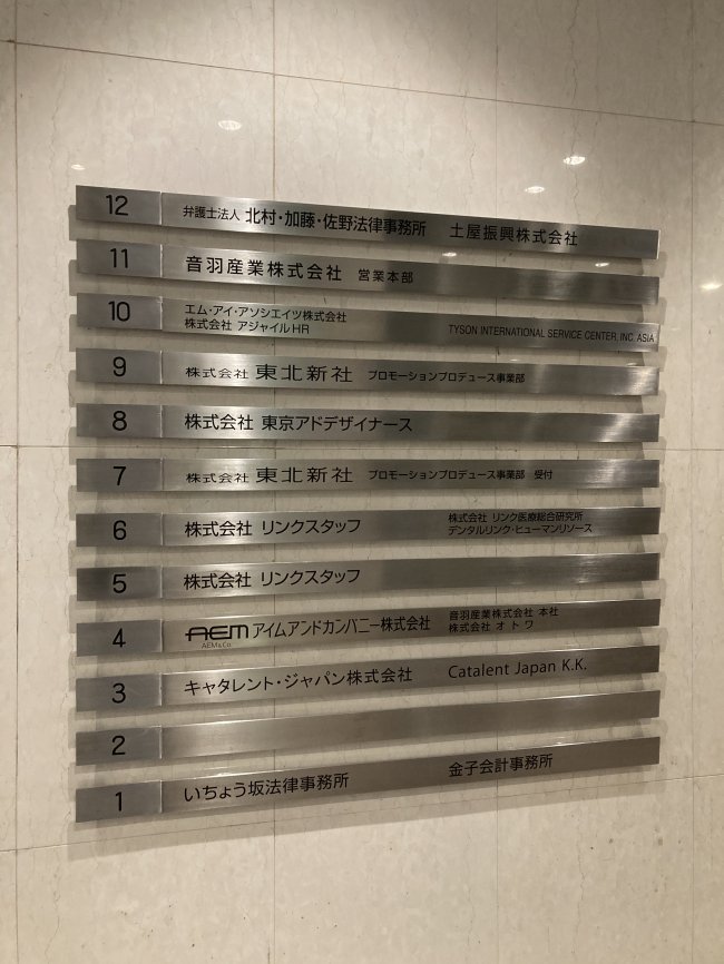 赤坂第一ビル-案内板2